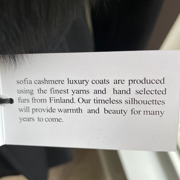 Sophia Cashmere Fox Fur Coat 2 - Picture 7 of 9
